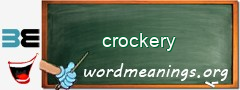 WordMeaning blackboard for crockery